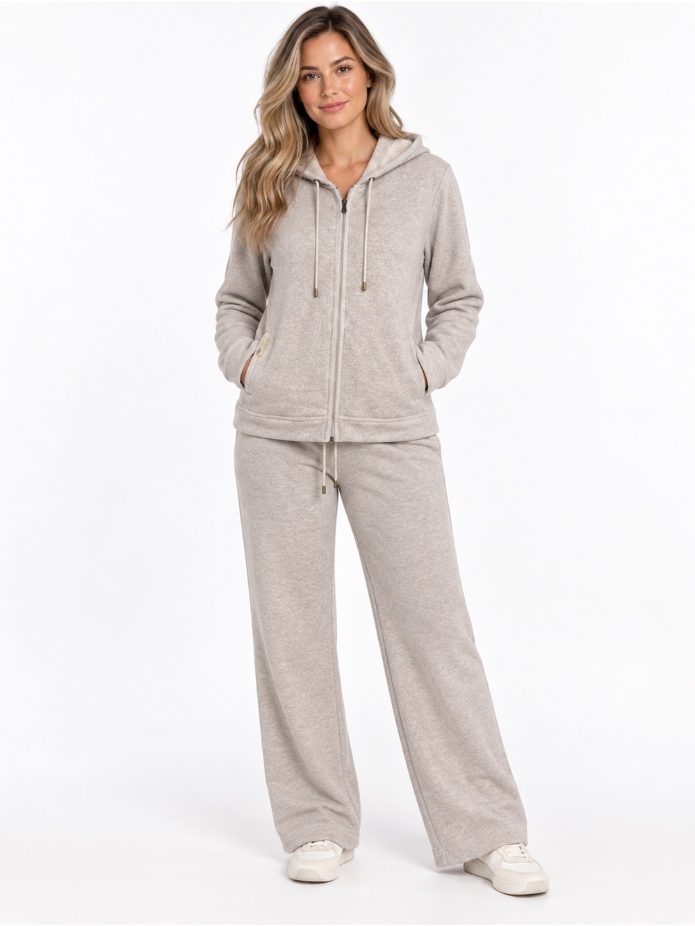 UGG Sarasee Plush Fleece Hoodie & Wide Leg Lounge Pants Set L/M